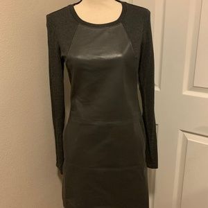 Michael Stars Shantelle Leather Panel Dress (S)